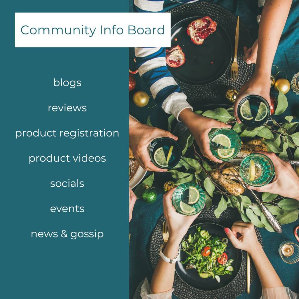 community info board header